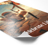 やる気を起こさせる感動的おもしろい猫ポスター フォトプリント            (角)