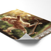 やる気を起こさせる感動的おもしろい猫ポスター ポスター (角)