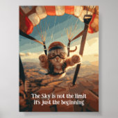 やる気を起こさせる感動的おもしろい猫ポスター ポスター (正面)