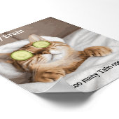 やる気を起こさせる感動的おもしろい猫ポスター ポスター (角)