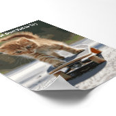 やる気を起こさせる感動的おもしろい猫ポスター ポスター (角)