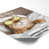 やる気を起こさせる感動的おもしろい猫ポスター ポスター (角)