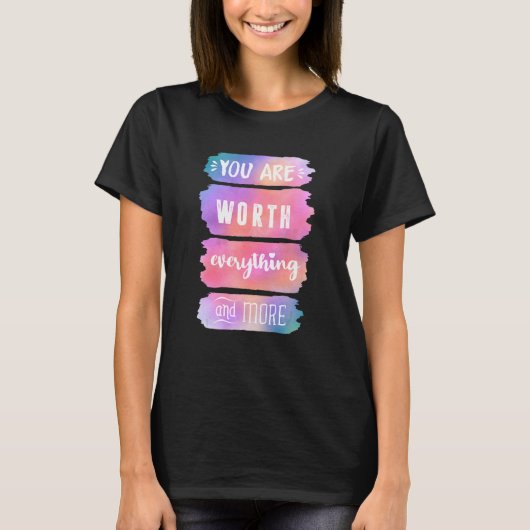 やる気を起こさせる感動的お値打ち Tシャツ (正面)