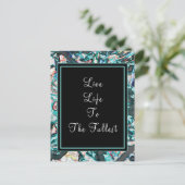 やる気を起こさせる感動的ことわざカスタム引用文 ポストカード (スタンド正面)