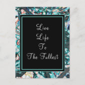 やる気を起こさせる感動的ことわざカスタム引用文 ポストカード (正面)