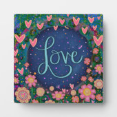 やる気を起こさせる感動的ハート フォトプラーク (正面)