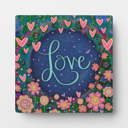 やる気を起こさせる感動的ハート フォトプラーク (正面)