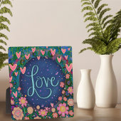 やる気を起こさせる感動的ハート フォトプラーク