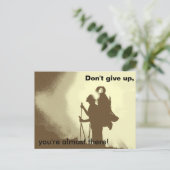 やる気を起こさせる感動的勇気付けられる ポストカード (スタンド正面)