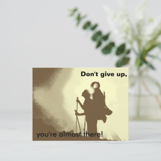 やる気を起こさせる感動的勇気付けられる ポストカード (スタンド正面)