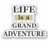 やる気を起こさせる感動的引用文ことわざ シール (正面)