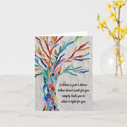 やる気を起こさせる感動的引用文 カード (黄色い花)