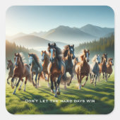 やる気を起こさせる感動的 スクエアシール (正面)