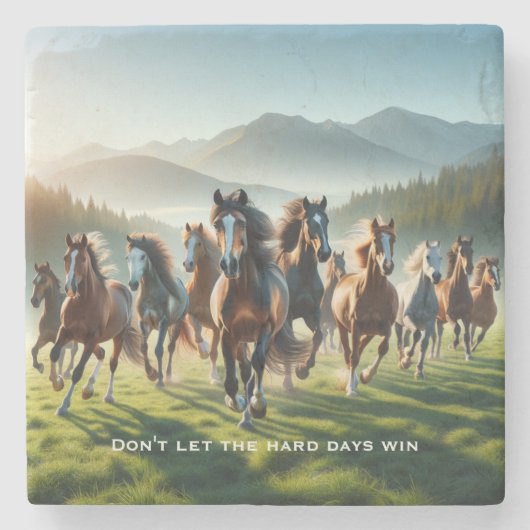 やる気を起こさせる感動的 ストーンコースター (正面)