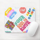 やる気を起こさせる数々の色 マウスパッド (マウス)