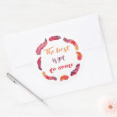 やる気を起こさせる最高の・未来満前 ラウンドシール (封筒)