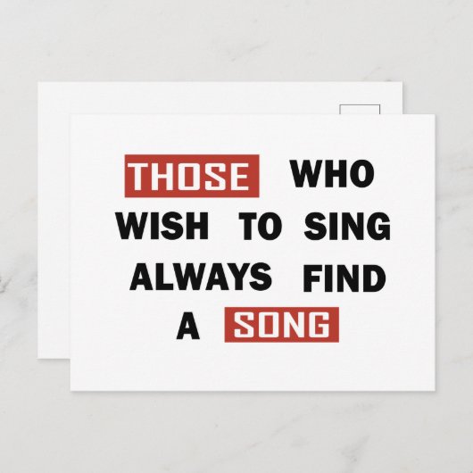 やる気を起こさせる生活ことわざに関する前向き引用文 ポストカード (正面/裏面)