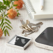 やる気を起こさせる登山ロッククライミングことわざ キーホルダー (側面)