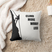 やる気を起こさせる登山ロッククライミングことわざ クッション (ブランケット)