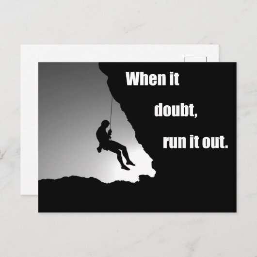 やる気を起こさせる登山ロッククライミングことわざ シーズンポストカード (正面/裏面)