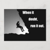 やる気を起こさせる登山ロッククライミングことわざ シーズンポストカード (正面)