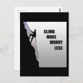 やる気を起こさせる登山ロッククライミングことわざ ポストカード (正面/裏面)