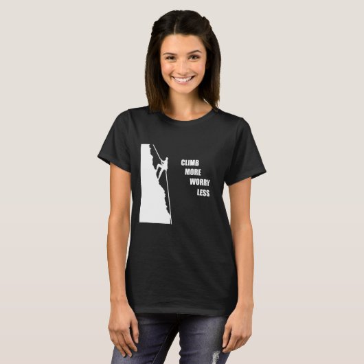 やる気を起こさせる登山ロッククライミングことわざ Tシャツ (正面フル)