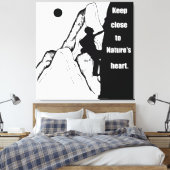 やる気を起こさせる登山ロッククライミング キャンバスプリント (インサイチュ (寝室))