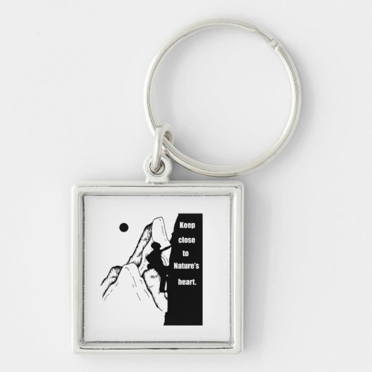 やる気を起こさせる登山ロッククライミング キーホルダー (正面)