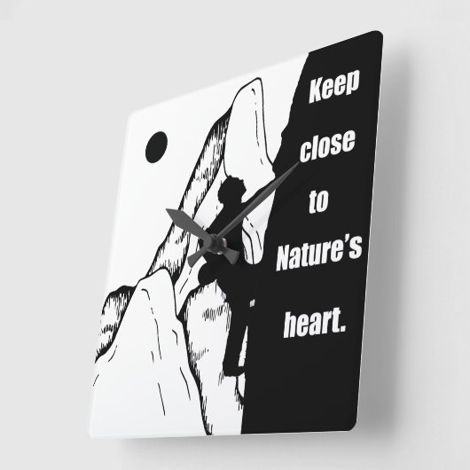 やる気を起こさせる登山ロッククライミング スクエア壁時計 (傾斜)