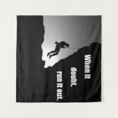 やる気を起こさせる登山ロッククライミング タペストリー (正面(横))