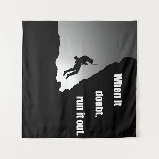 やる気を起こさせる登山ロッククライミング タペストリー (正面(横))