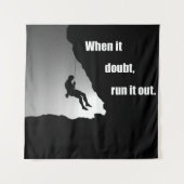 やる気を起こさせる登山ロッククライミング タペストリー (正面)