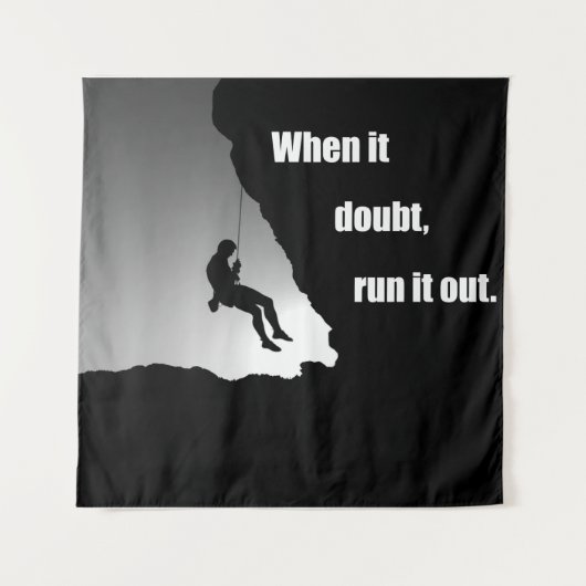 やる気を起こさせる登山ロッククライミング タペストリー (正面)