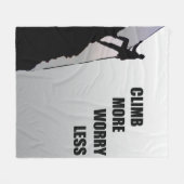 やる気を起こさせる登山ロッククライミング フリースブランケット (正面(横))