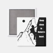 やる気を起こさせる登山ロッククライミング マグネット (正面/裏面)