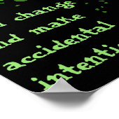 やる気を起こさせる緑絵を描(ばちゃばちゃ)跳ねる ポスター (角)