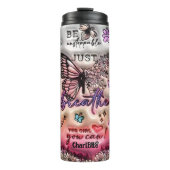 やる気を起こさせる肯定:光沢のある自己気に タンブラー (正面)