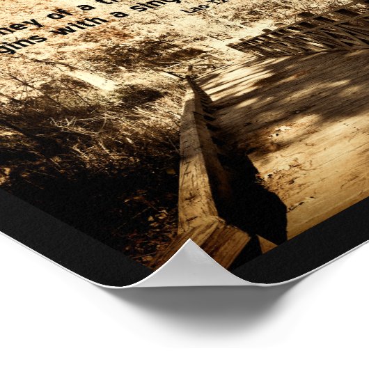 やる気を起こさせる自然ポスター禅引用文オンsepia ポスター (角)