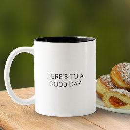 -やる気を起こさせる良い日のタイポグラフィ ツートーンマグカップ