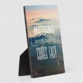 やる気を起こさせる言葉は何も持つ価値が来簡単 フォトプラーク (側面)