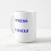 やる気を起こさせる言葉は可愛い感動的デザイン コーヒーマグカップ (正面左)