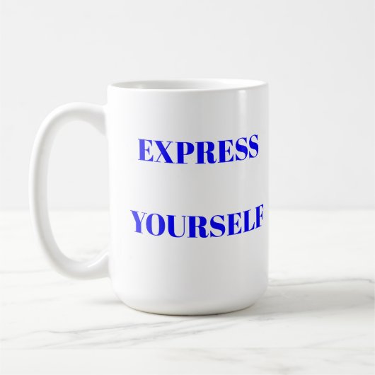 やる気を起こさせる言葉は可愛い感動的デザイン コーヒーマグカップ (左)
