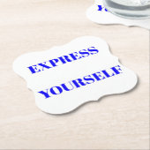 やる気を起こさせる言葉は可愛い感動的デザイン ペーパーコースター (アングル)