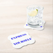 やる気を起こさせる言葉は可愛い感動的デザイン ペーパーコースター (インサイチュ)