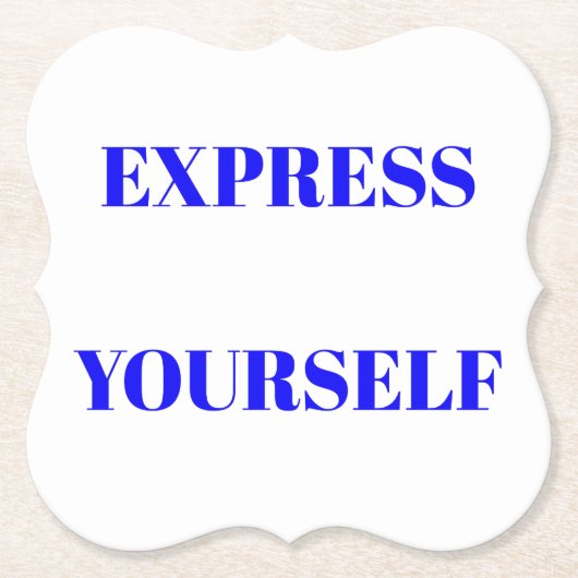 やる気を起こさせる言葉は可愛い感動的デザイン ペーパーコースター (正面)