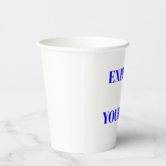 やる気を起こさせる言葉は可愛い感動的デザイン 紙コップ (右)