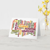 やる気を起こさせる言葉#1誕生日カード カード (黄色い花)