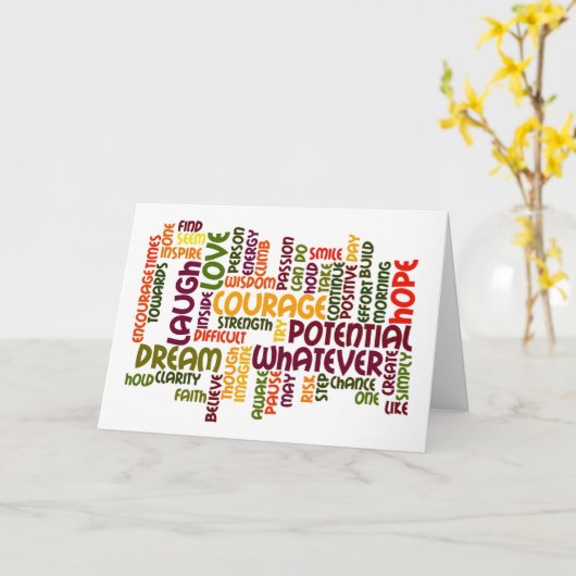 やる気を起こさせる言葉#1誕生日カード カード (黄色い花)