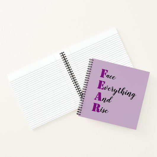 やる気を起こさせる顔すべてと恐怖を高める ノートブック (内部)